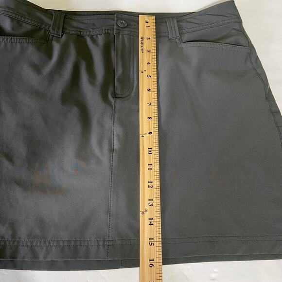 Eddie Bauer Skort Womens Size 10 Gray Stretch Nylon Skirt with Built in Shorts - Picture 11 of 13